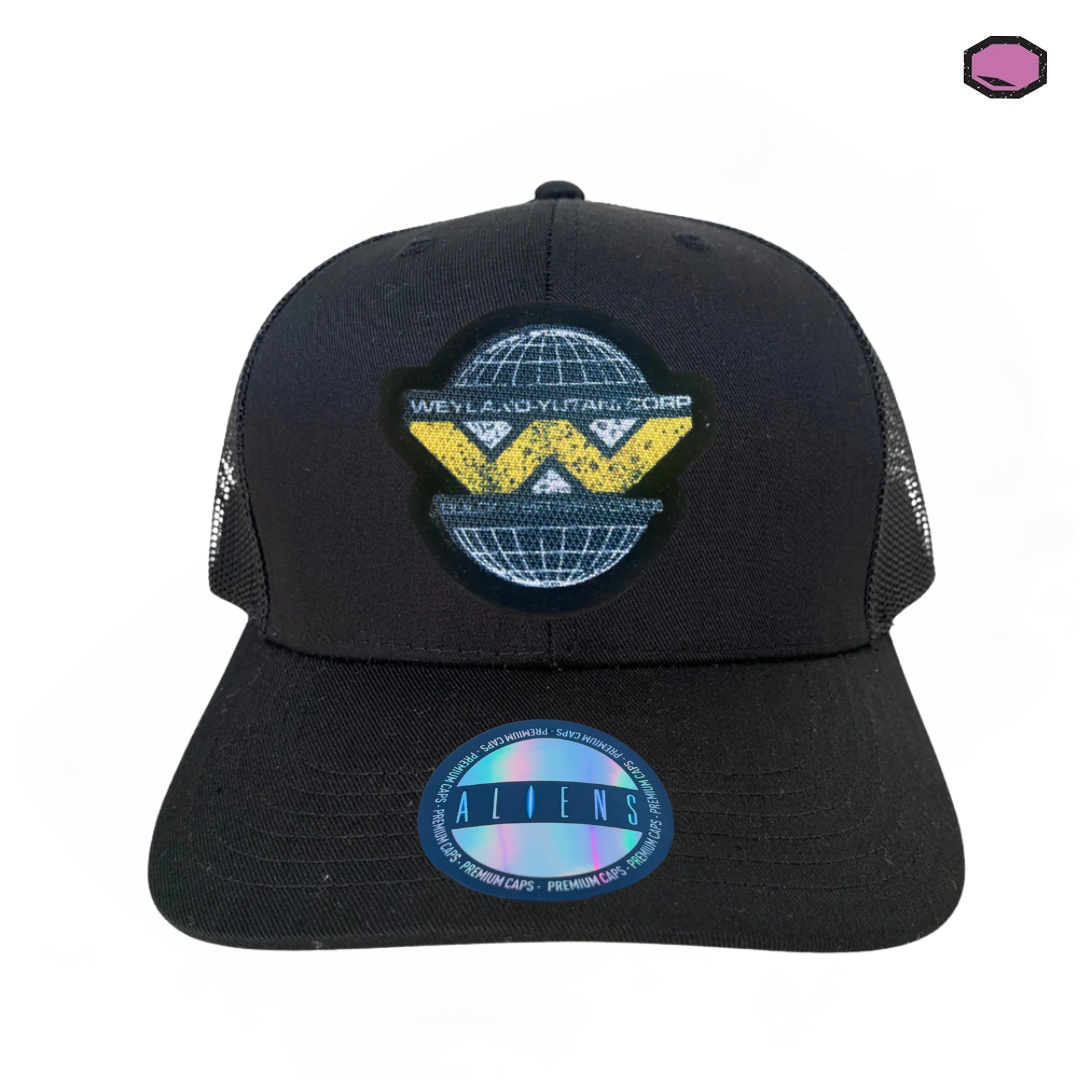 Gorra Aliens Weyland-Yutani Corp Logo Negra Tipo Trucker Premium