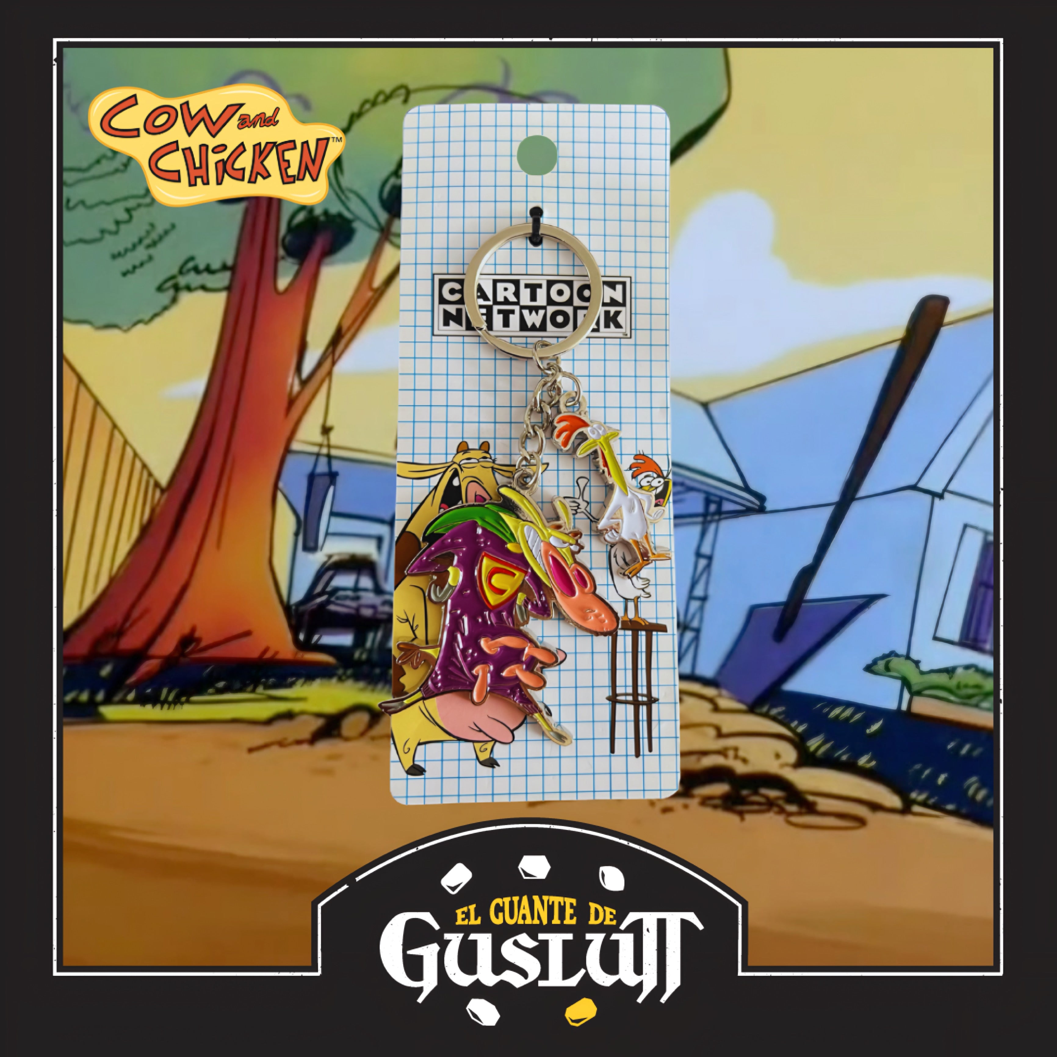 Llavero Cartoon Network La Vaca y el Pollito Metálico Edición Limitada