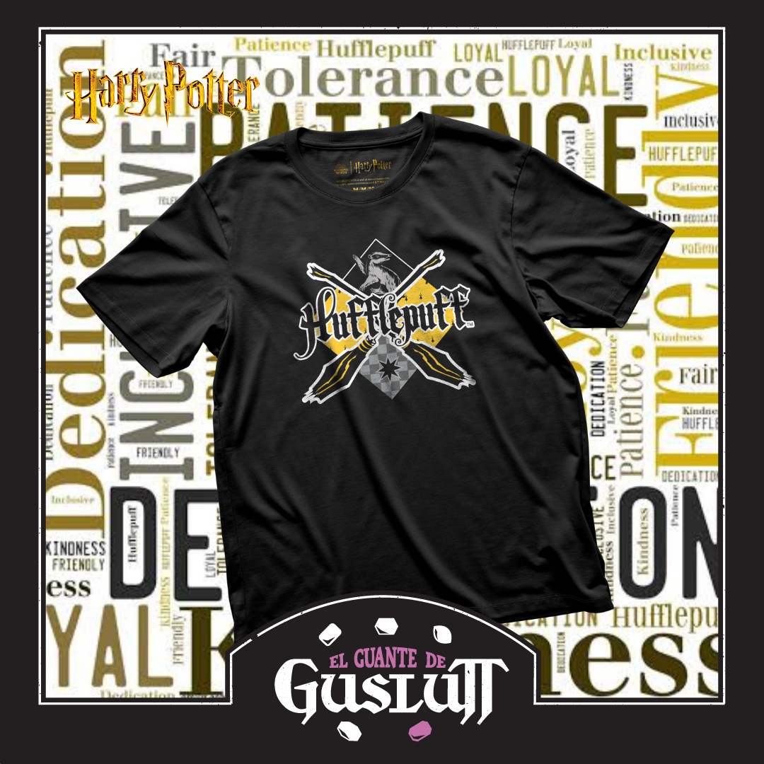 Playera Harry Potter Hufflepuff Quidditch Team Negra