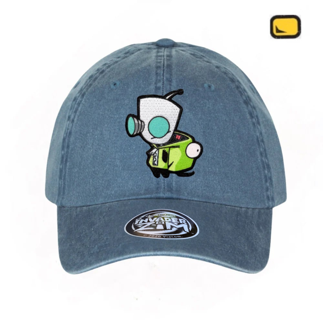 Gorra Nickelodeon Invasor Zim G.I.R. Azul Tipo Deslavada