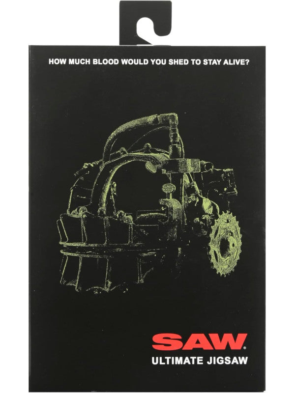 Figura NECA Saw Jigsaw Killer (Edición Bata Negra) Versión Ultimate