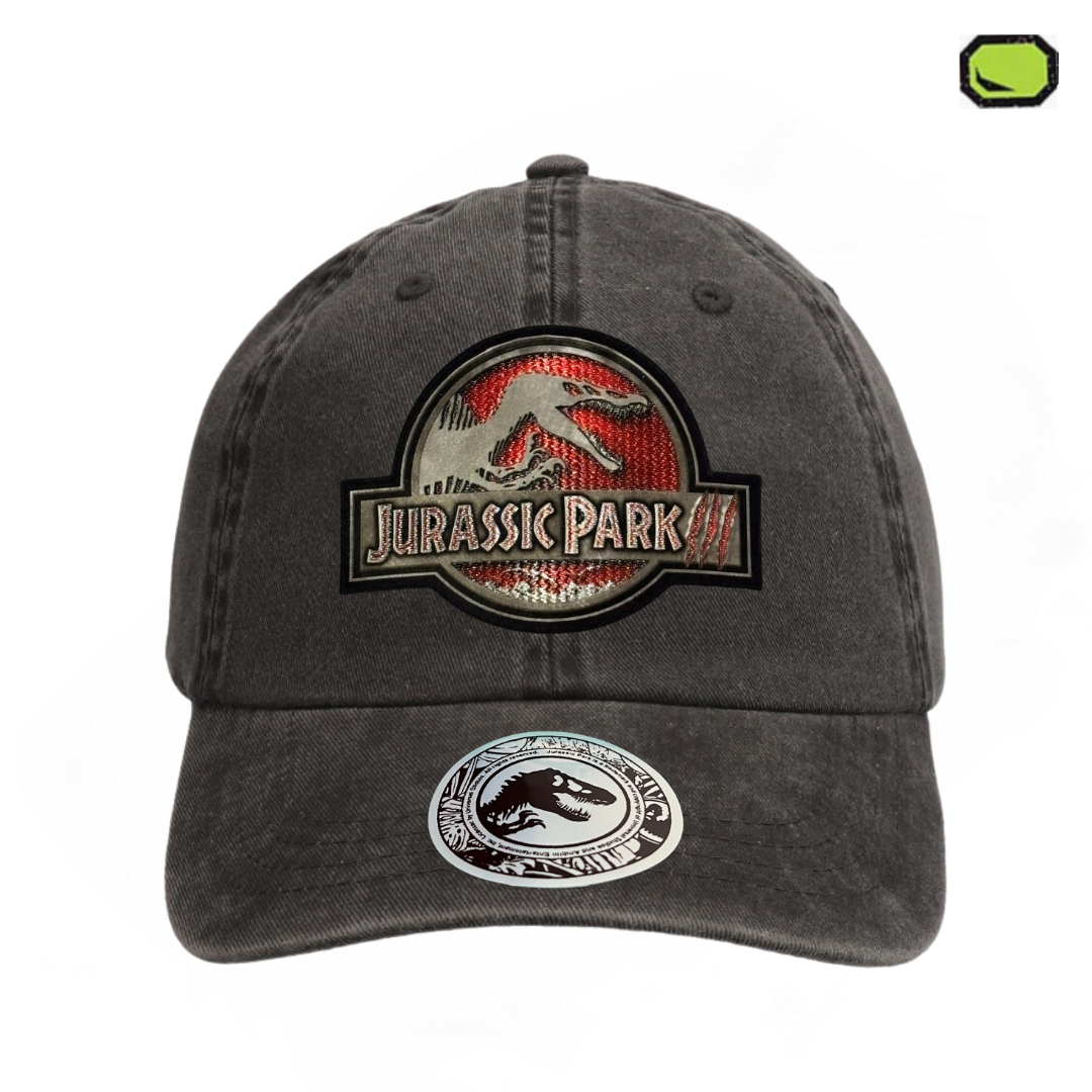 Gorra Jurassic Park III “Classic Logo” Gris Vintage