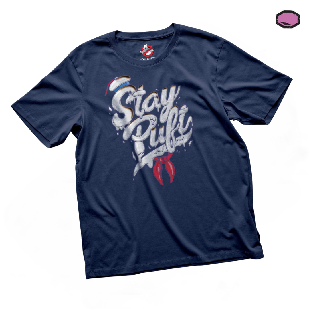Playera Ghostbusters “Burnt Stay Puft” Azul Marino