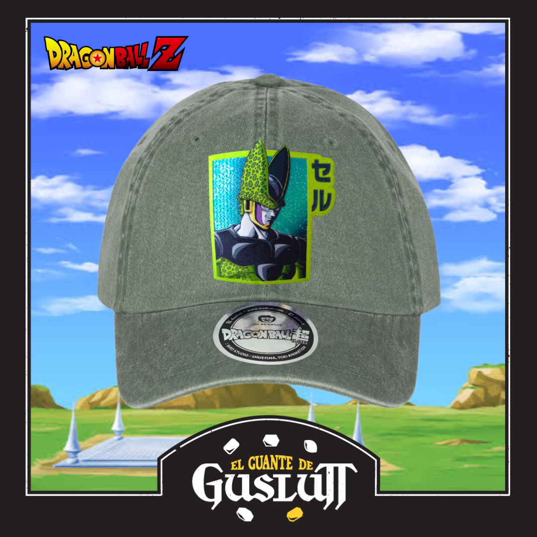 Gorra Dragon Ball Z Cell Perfecto Verde Tipo Deslavada
