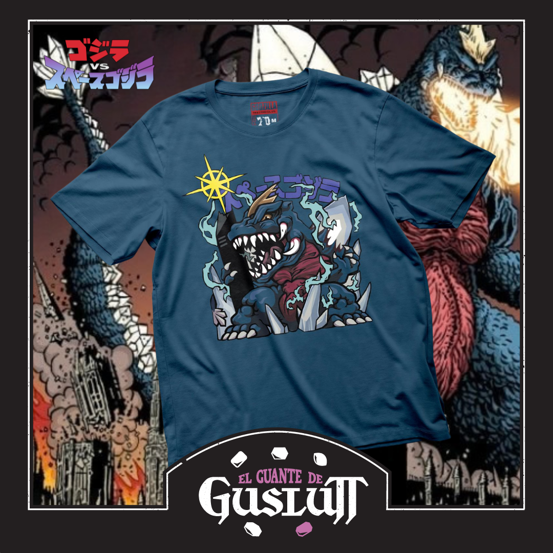 Playera Godzilla Chibi SpaceGodzilla Azul Indigo
