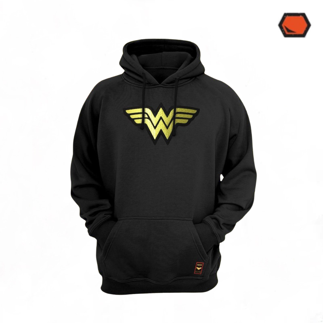 Hoodie DC Comics Wonder Woman Logo Clásico Negra