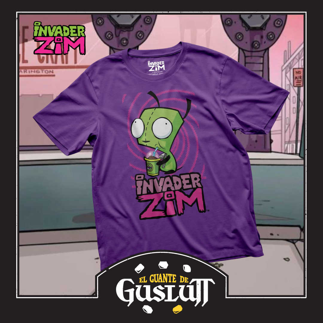 Playera Nickelodeon Invasor Zim G.I.R. Morada