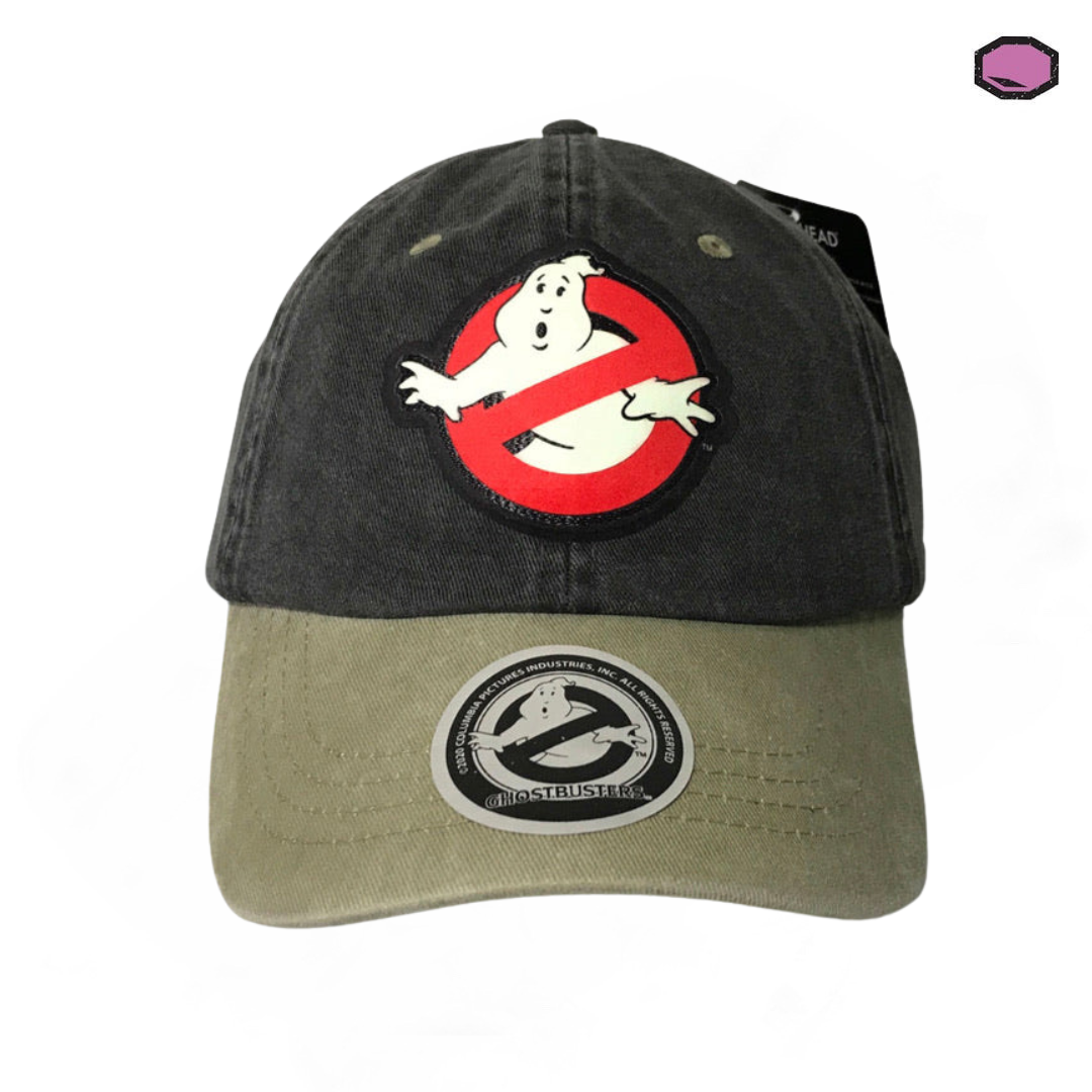 Gorra Los Cazafantasmas Logo Clásico con efecto de brillo en la oscuridad Gris/Beige Tipo Deslavada