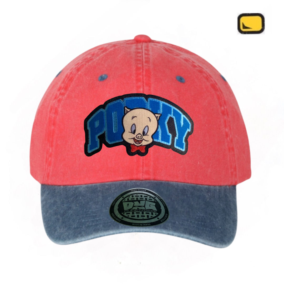 Gorra Looney Tunes “Porky Pig” Roja-Azul Vintage