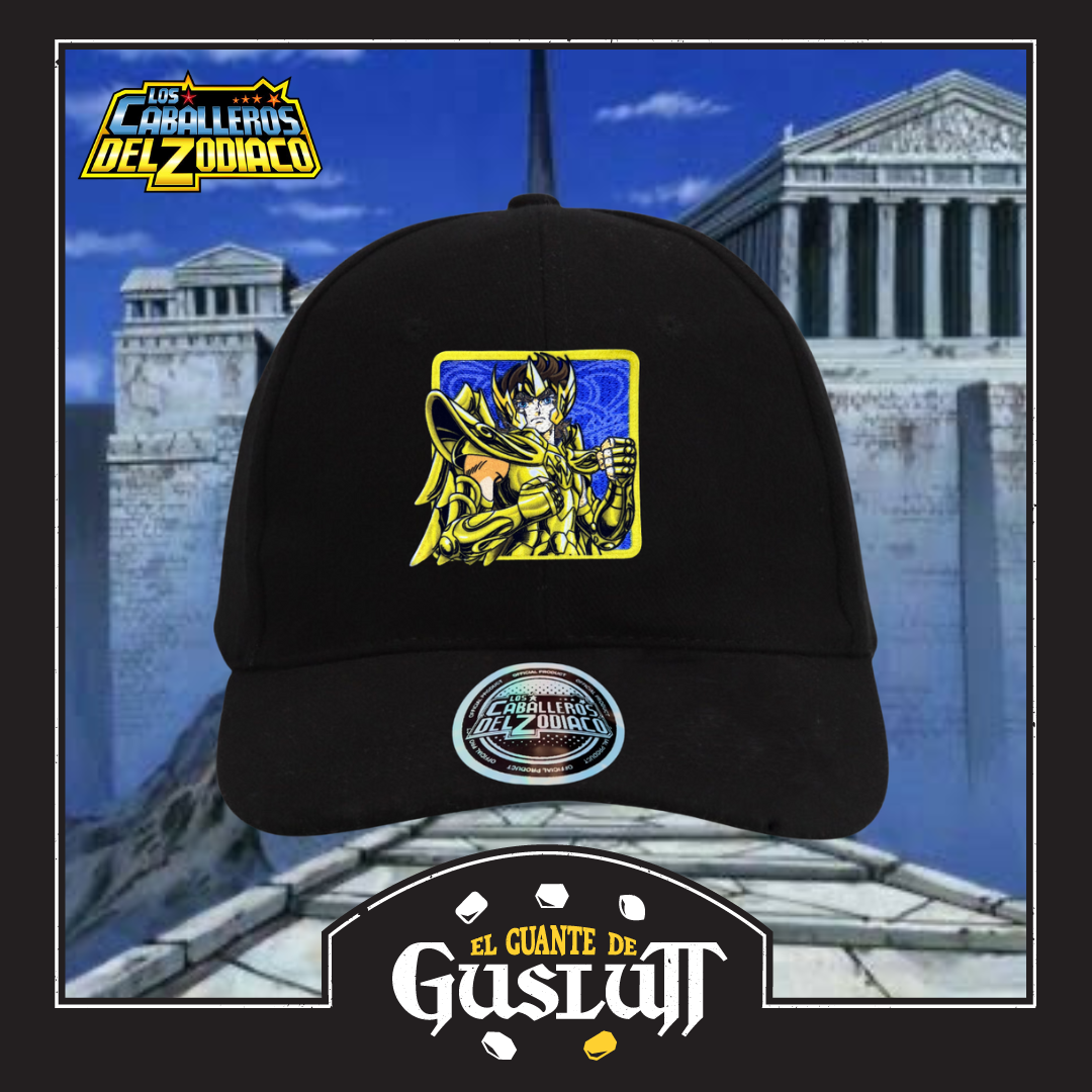 Gorra Los Caballeros del Zodiaco Aiolos de Sagitario Negra
