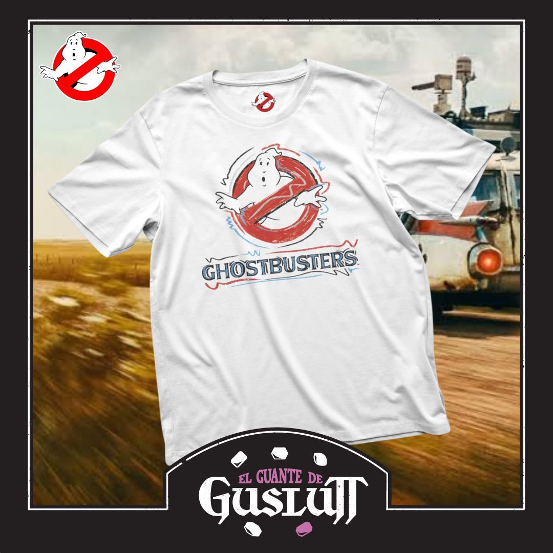 Playera Los Cazafantasmas Logo de Colores Blanca