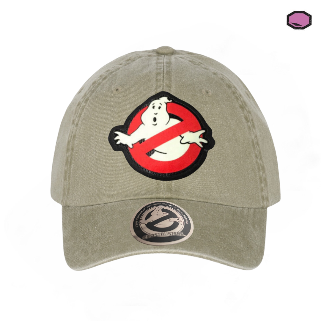 Gorra Los Cazafantasmas Logo Clásico con efecto de brillo en la oscuridad Beige Tipo Deslavada
