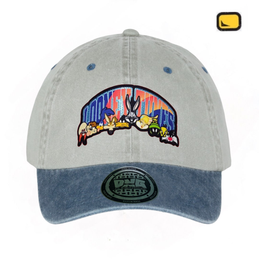 Gorra Looney Tunes That’s all folks Beige/Azul Tipo Deslavada
