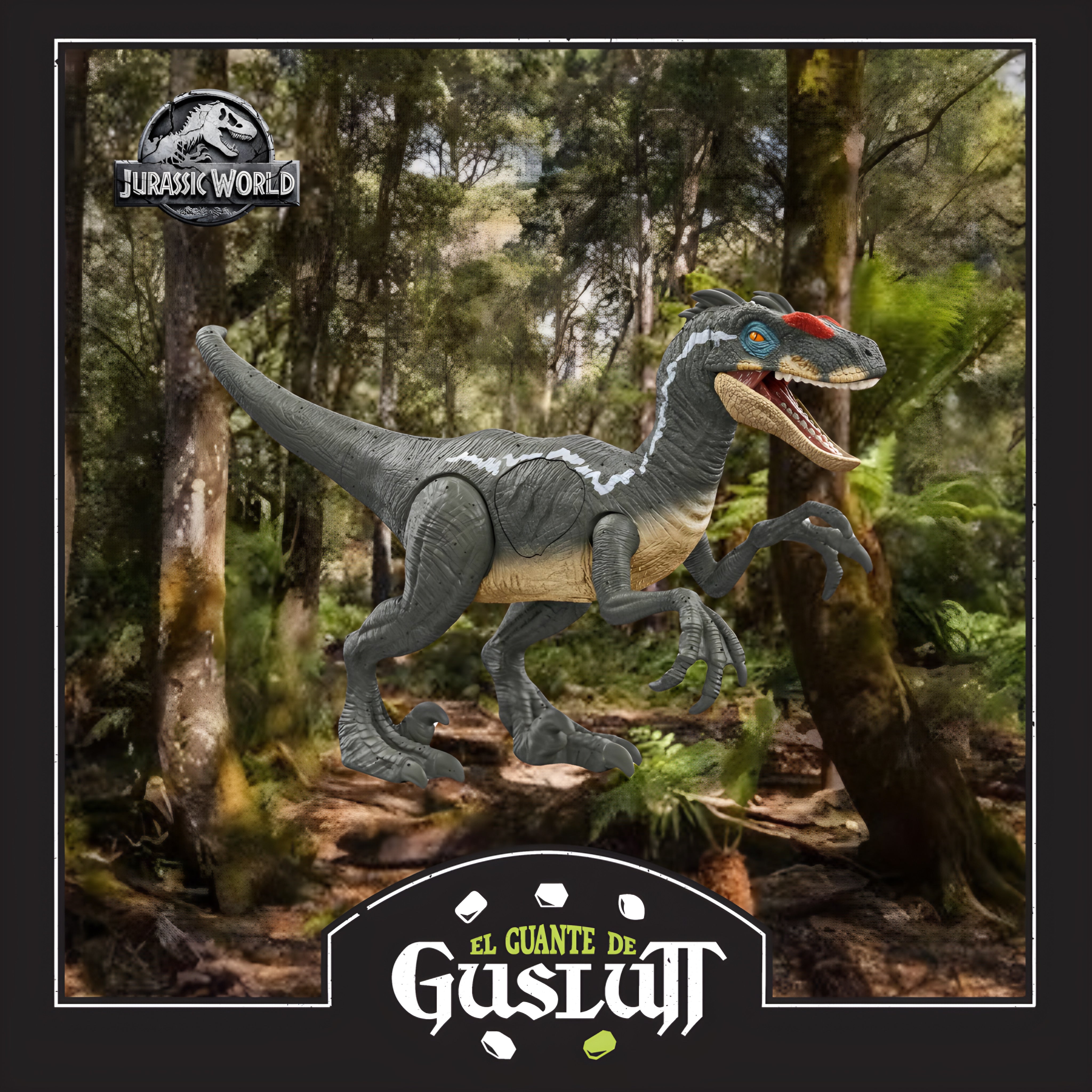 Figura Jurassic World Velociraptor Macho JP III con Sonido