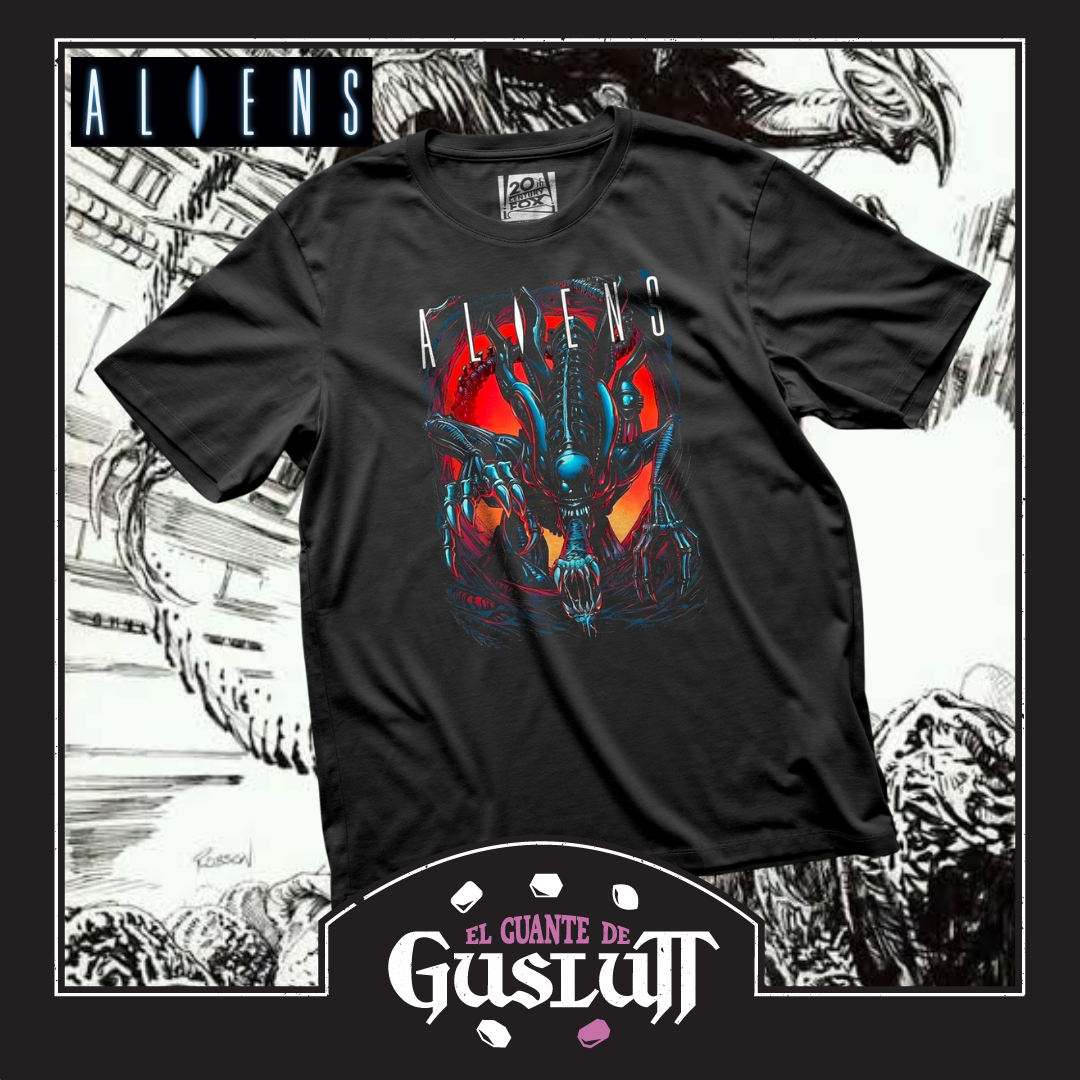 Playera Aliens Xenomorfo Guerrero Negra