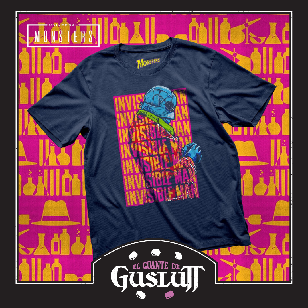 Playera Universal Monsters The Invisible Man Azul Marino