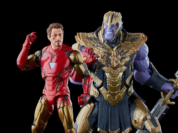 Set de Figuras Marvel Legends Infinity Saga Iron Man Mark 85 vs Thanos Escala 6 Pulgadas