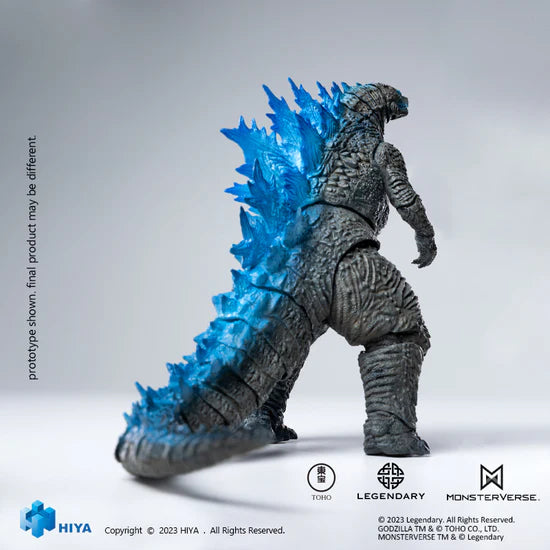 Figura Hiya Toys Godzilla vs Kong Heat Ray Godzilla Versión Traslúcida Escala 1/10