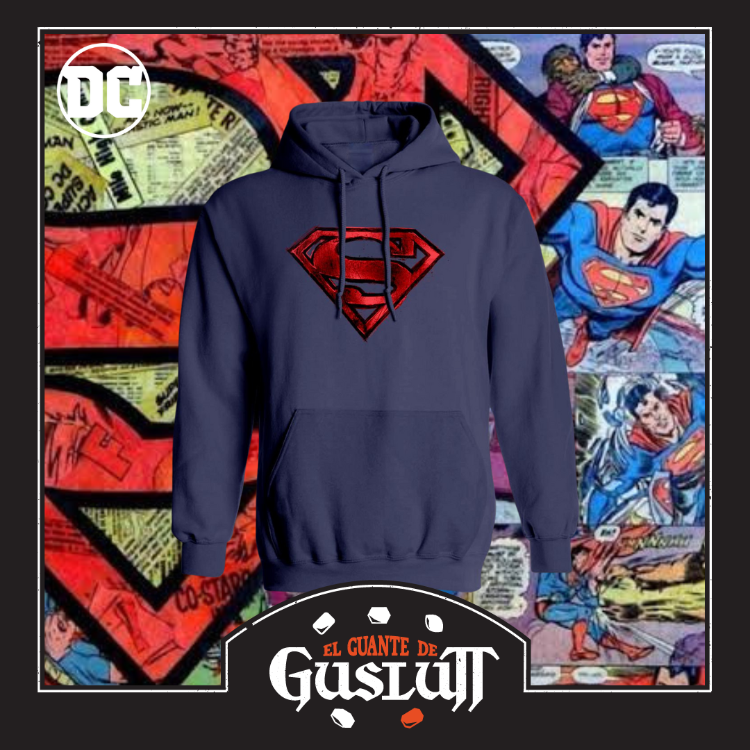 Hoodie DC Comics Logo Superman Azul Marino