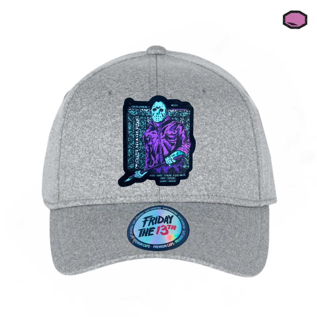 Gorra Friday the 13th Videojuego NES Game Over Gris Jaspe