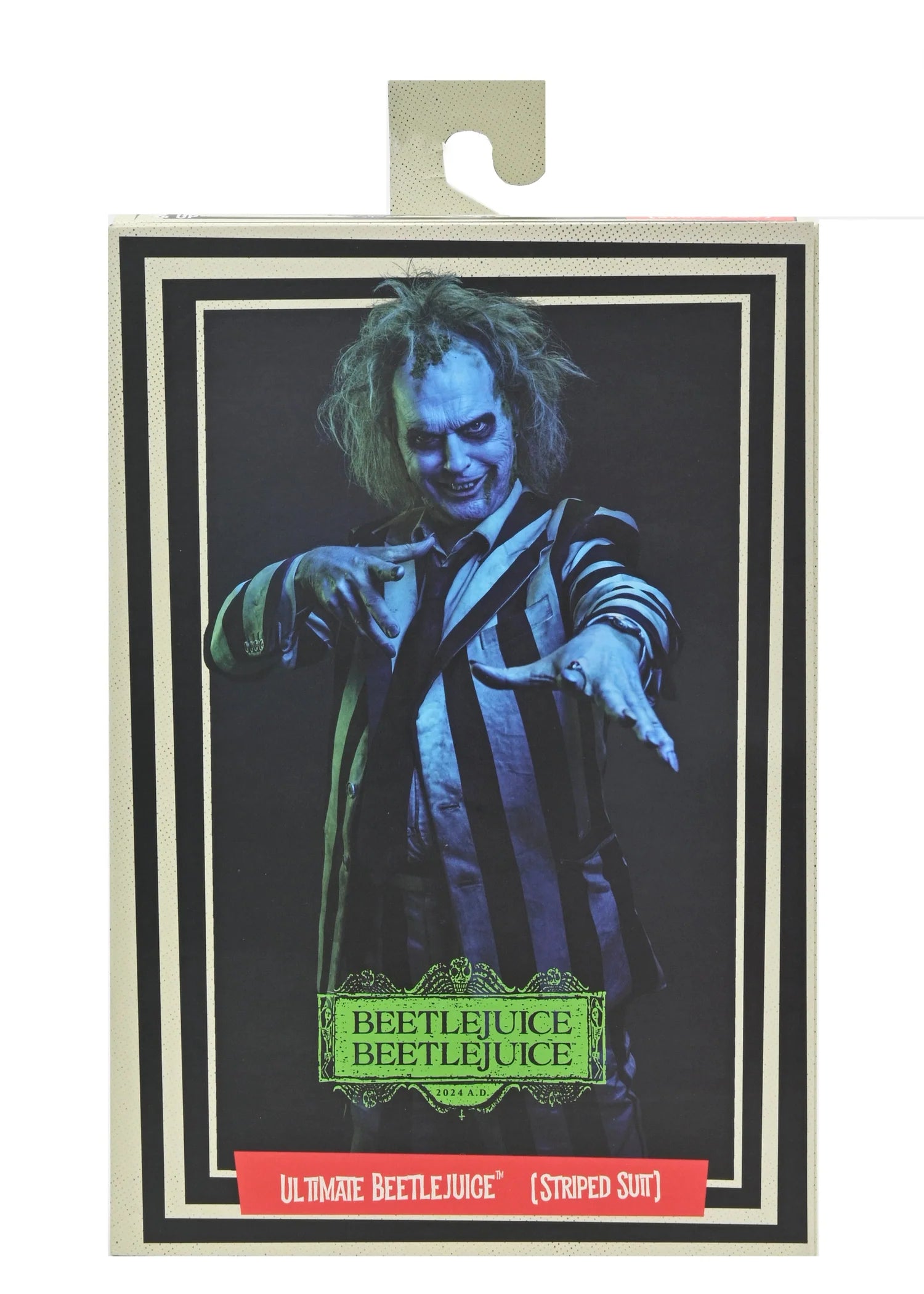 Figura NECA Striped Suit Beetlejuice Versión Ultimate