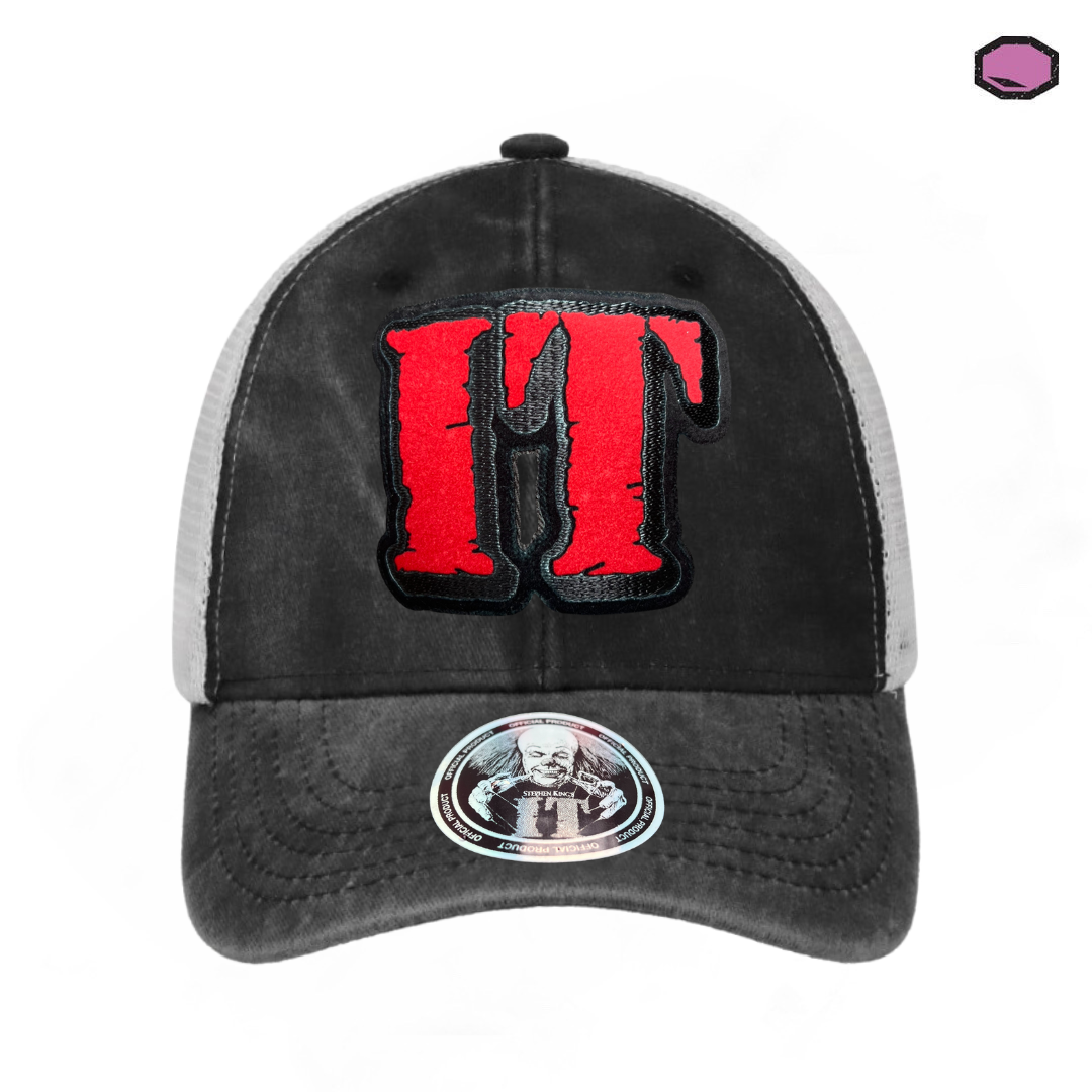 Gorra IT “90’s Logo” Gris-Blanca Trucker