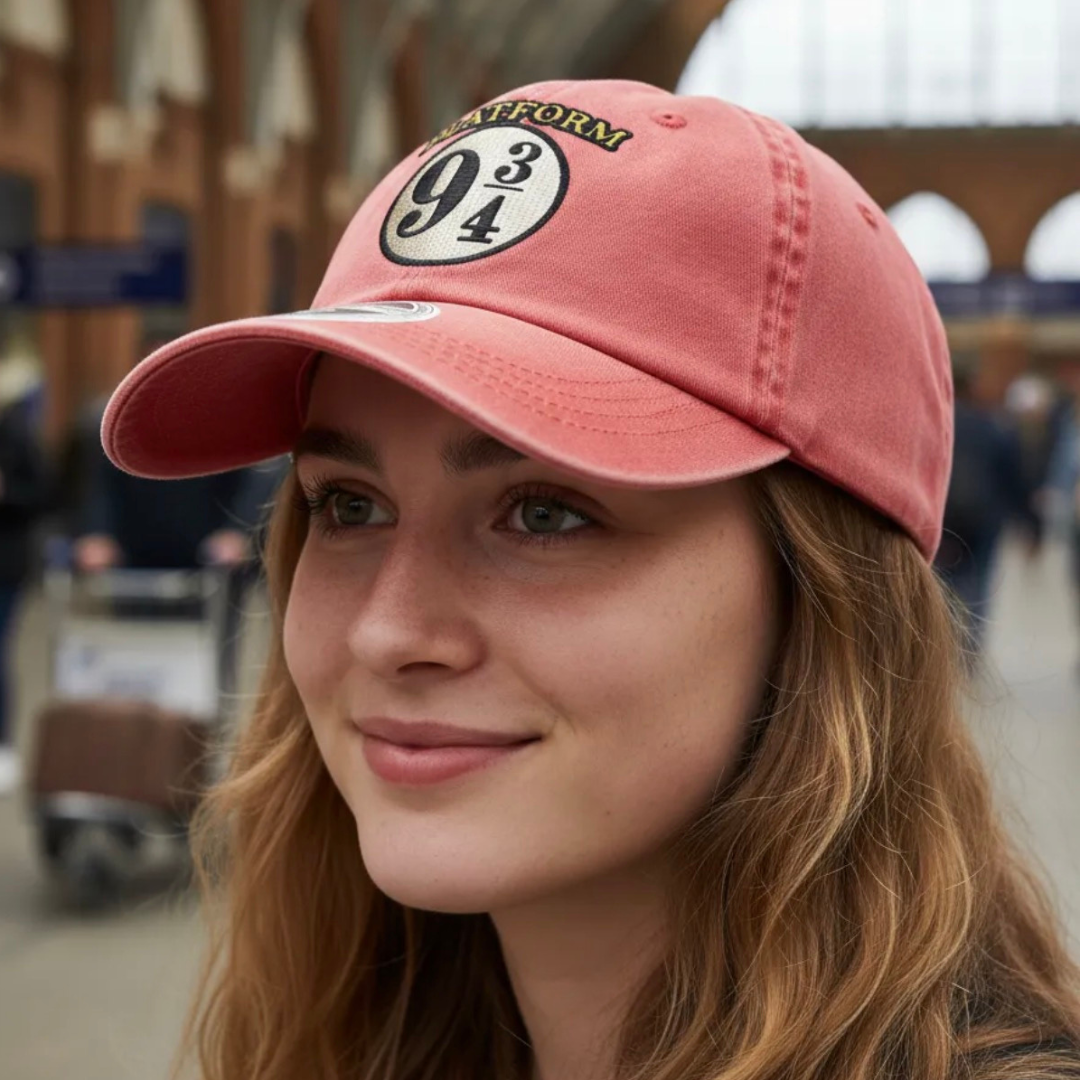 Gorra Harry Potter Platform 9 3/4” Roja Tipo Deslavada