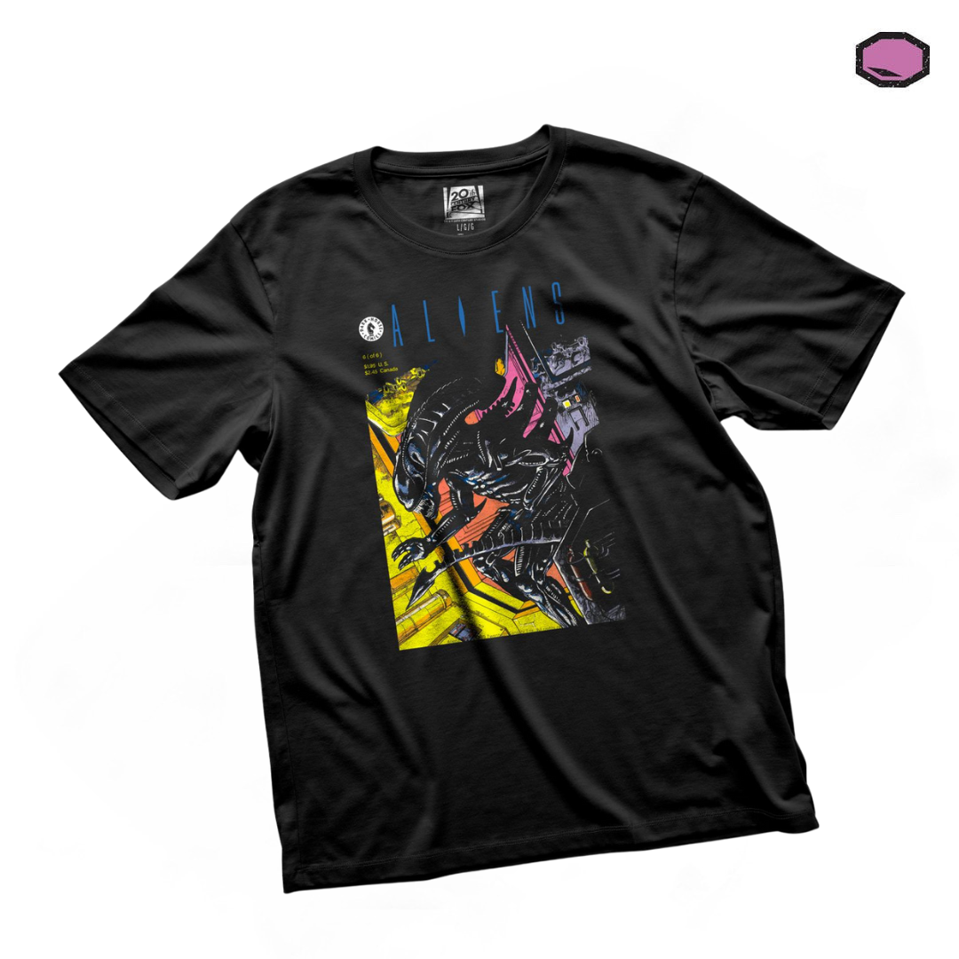 Playera Aliens Portada Cómic 1988 #6 Negra