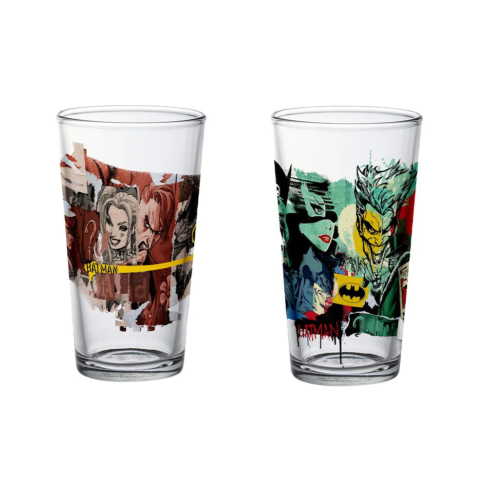 Set de Vasos DC Comics Batman vs The Joker & Harley Quinn Edición Especial