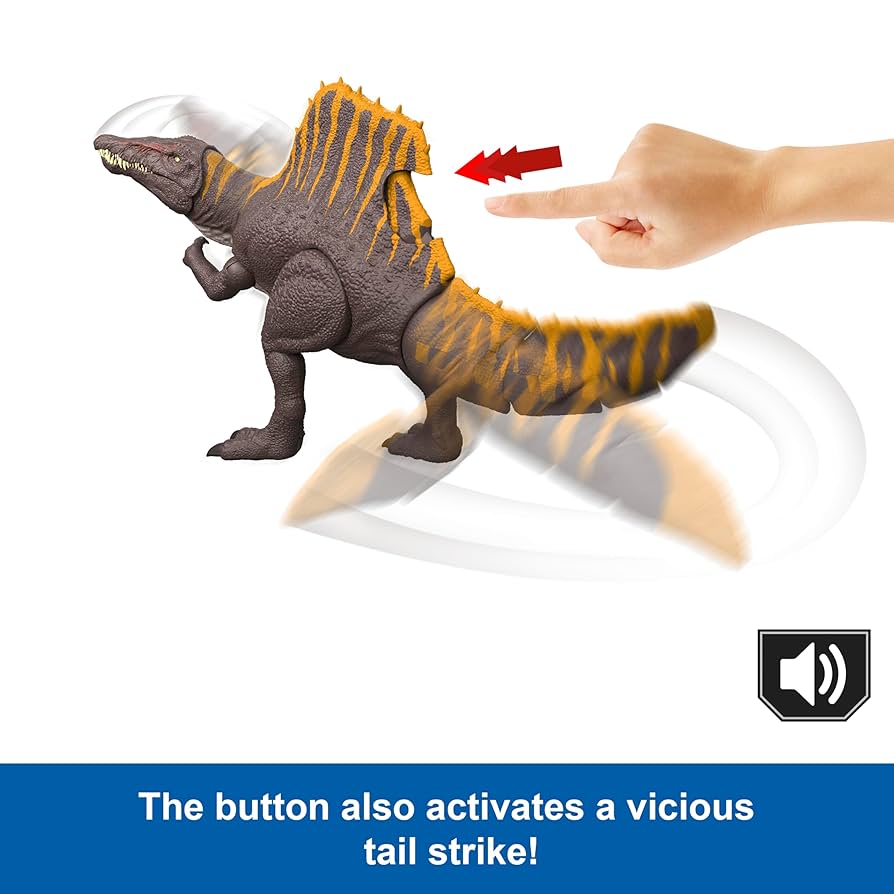Figura Jurassic World Rebirth Spinosaurus con Acción de Batalla y Sonido