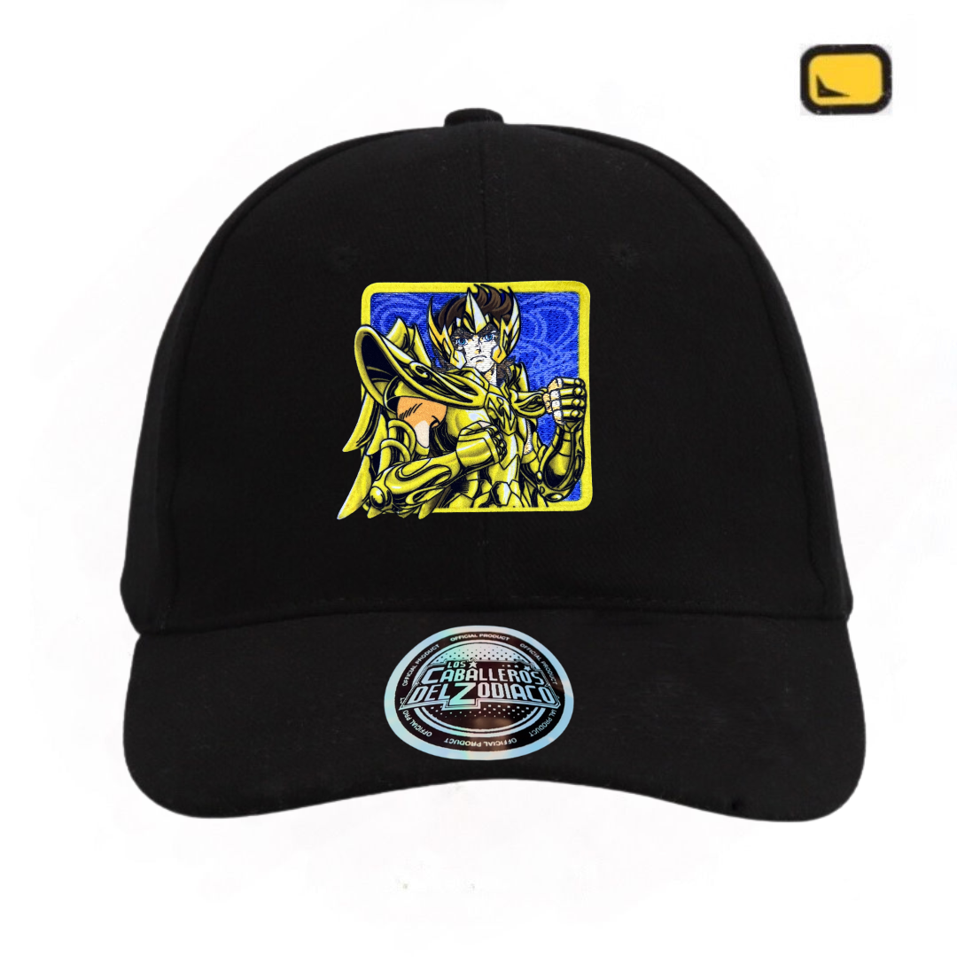 Gorra Los Caballeros del Zodiaco Aiolos de Sagitario Negra