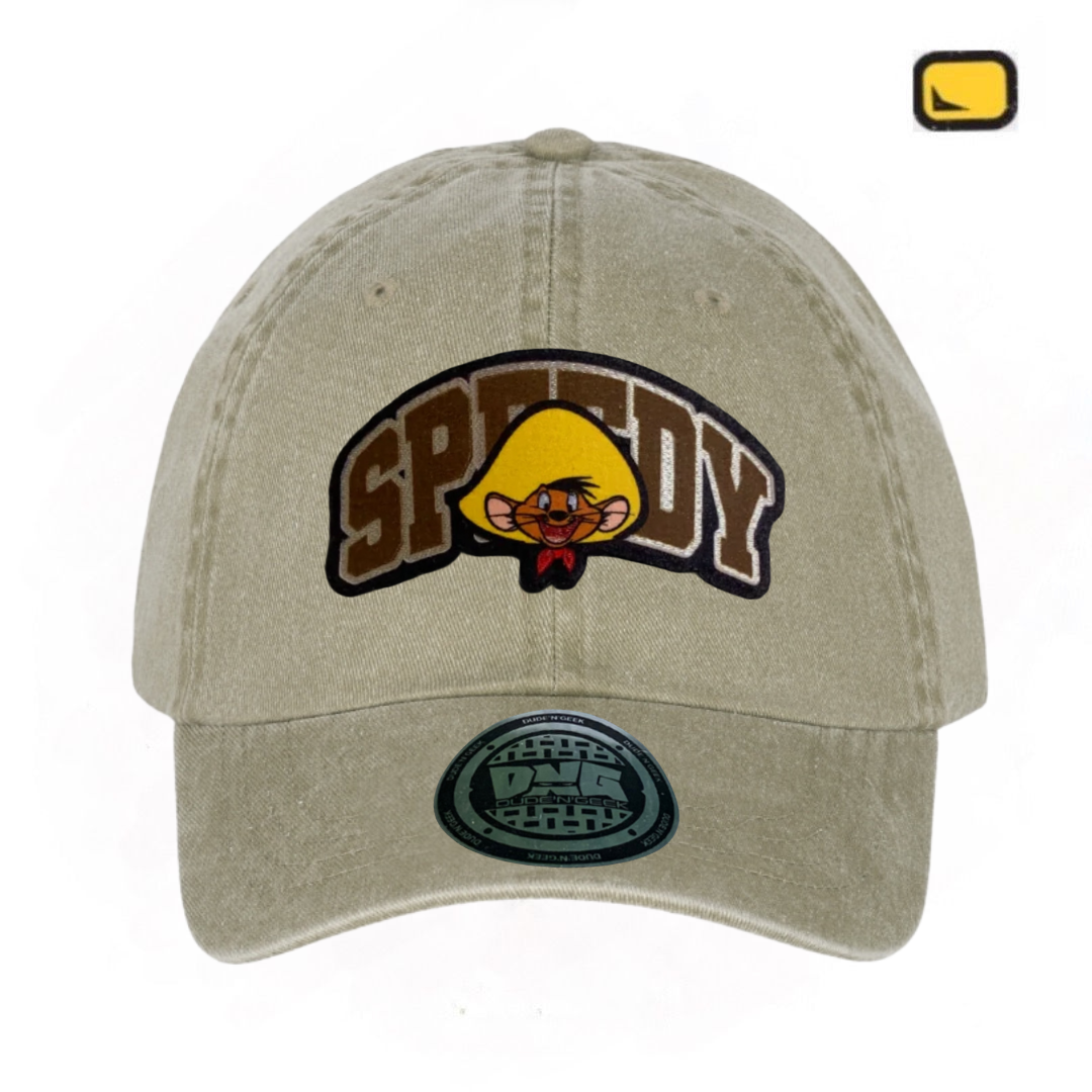 Gorra Looney Tunes Speedy Gonzales Beige Tipo Deslavada