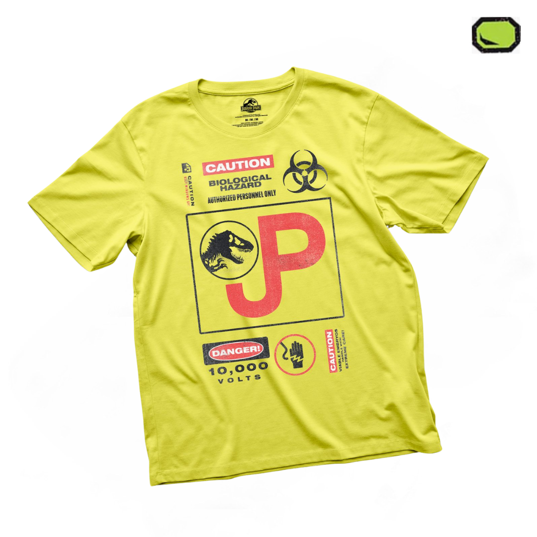 Playera Jurassic Park Biohazard Amarilla