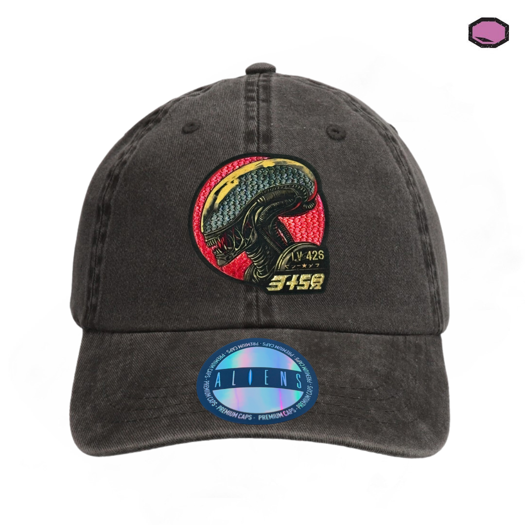 Gorra Aliens Xenomorph Drone Gris Tipo Deslavada