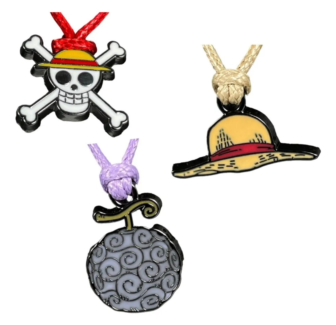 Set de Pulseras One Piece Luffy, Sombrero de Paja y Fruta Gomu Gomu Edición Limitada