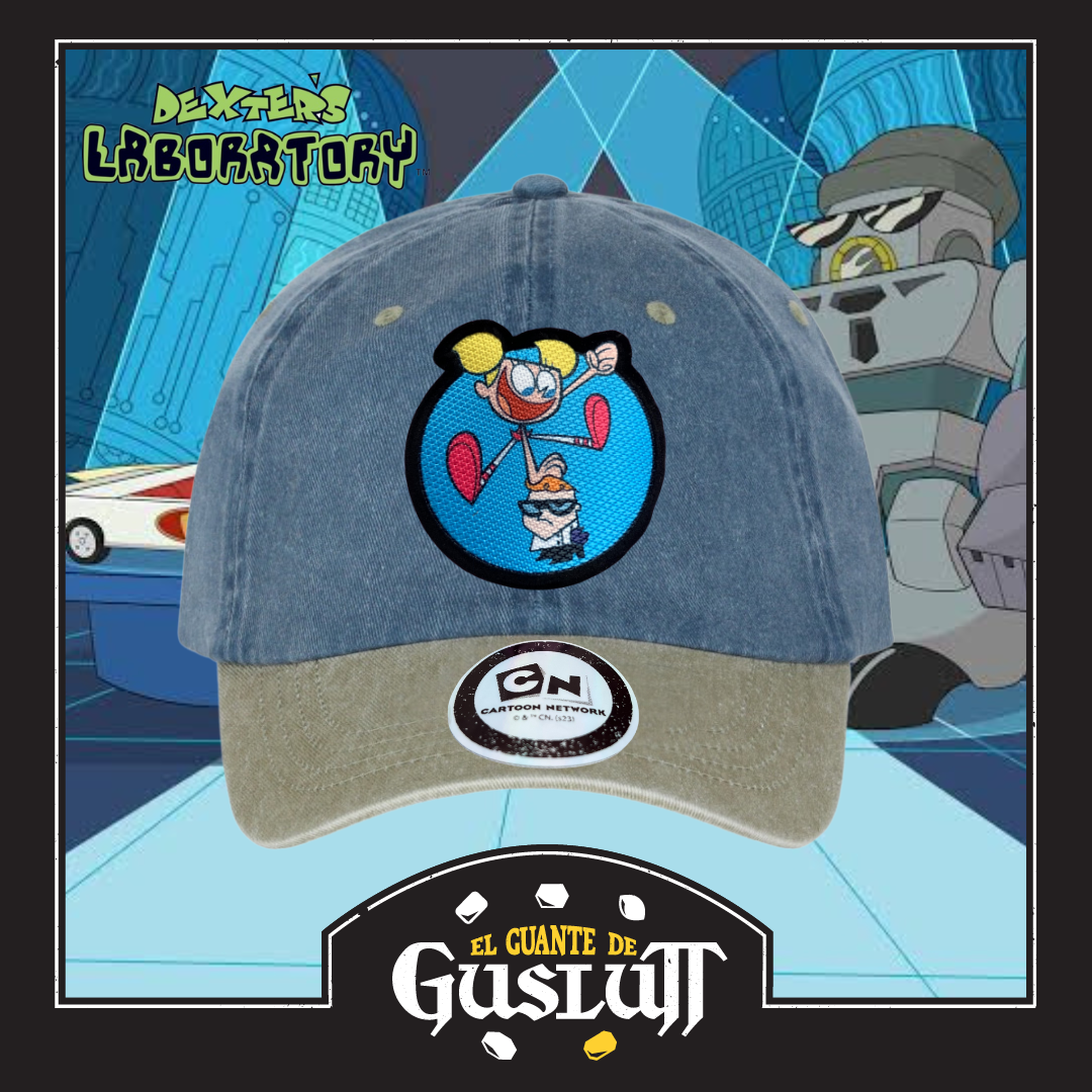 Gorra Cartoon Network Dexter’s Laboratory “Dexter & Dee-Dee” Azul-Beige Vintage