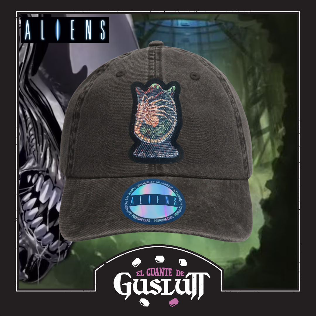 Gorra Aliens Facehugger & Ovomorph Gris Tipo Deslavada