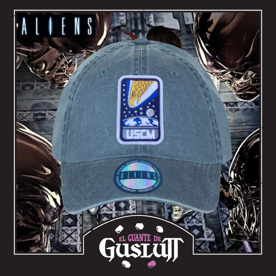 Gorra Aliens USCM Corps Azul Tipo Deslavada