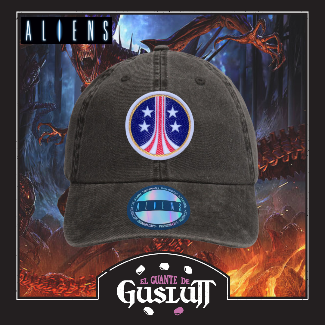 Gorra Aliens USCM Logo Gris Tipo Deslavada