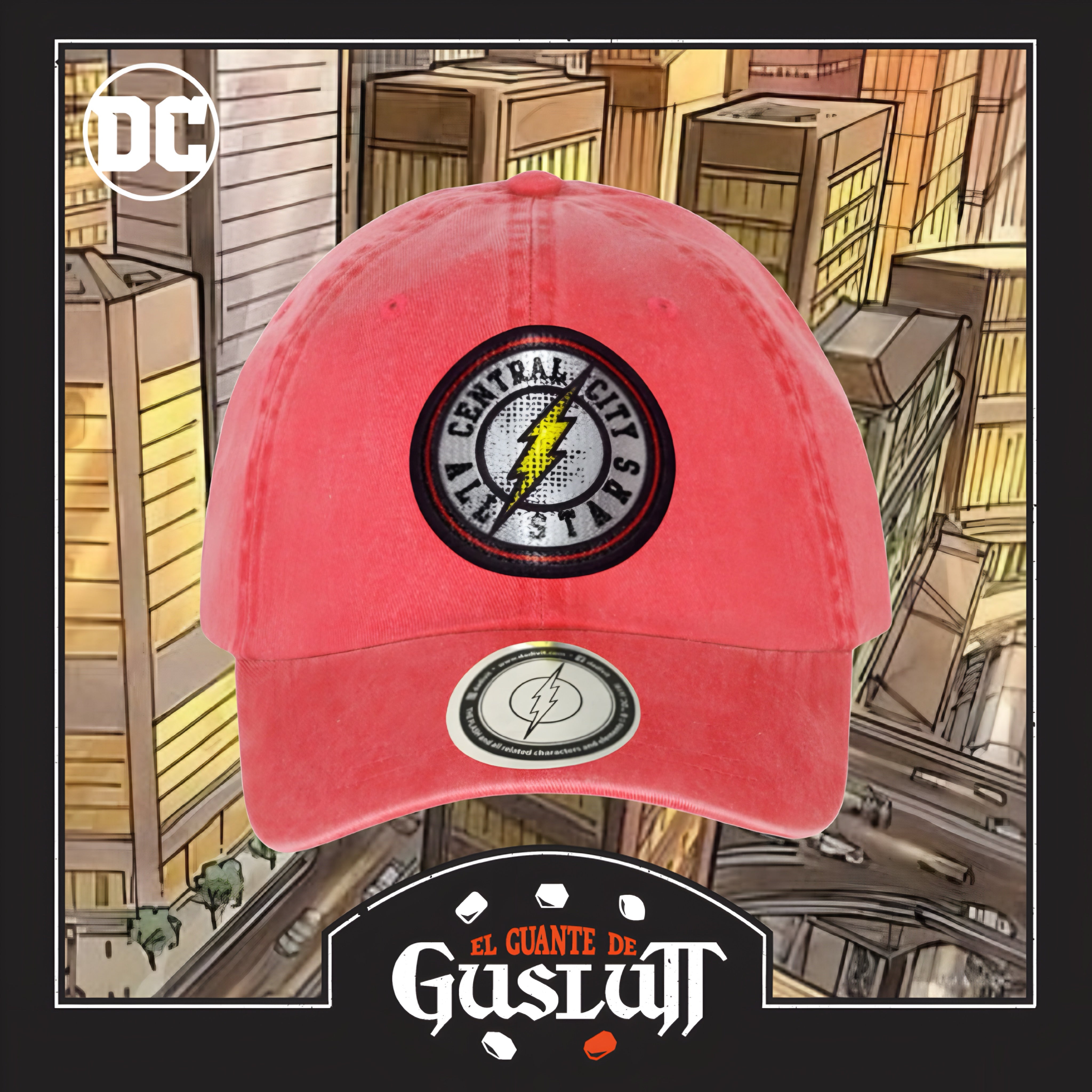 Gorra Flash Central City Team Roja Tipo Deslavada