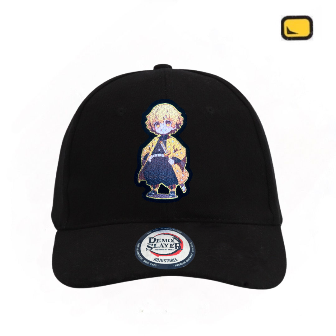Gorra Demon Slayer: Kimetsu No Yaiba Zenitsu Agatsuma Tipo Chibi Negra