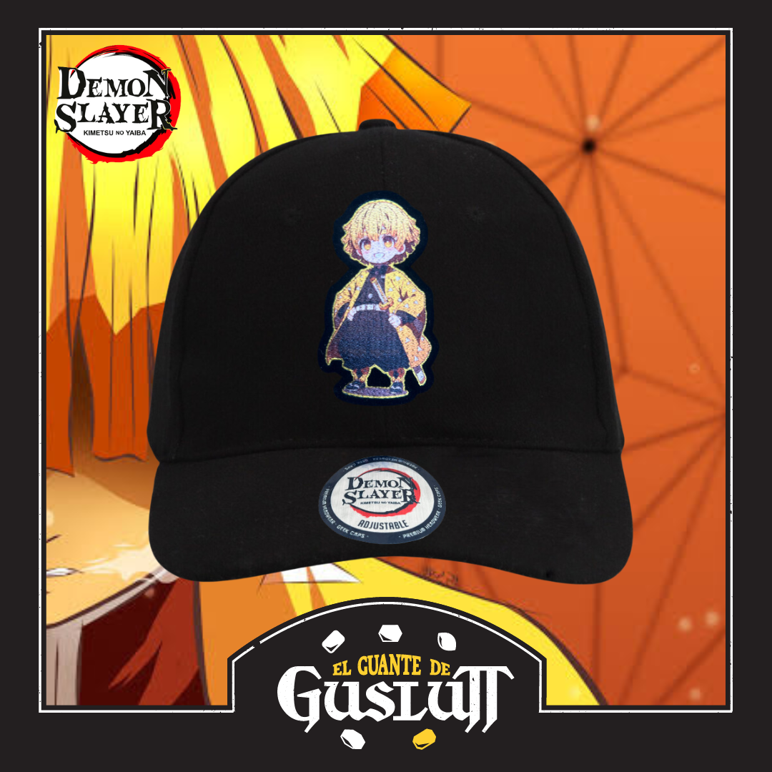 Gorra Demon Slayer: Kimetsu No Yaiba Zenitsu Agatsuma Tipo Chibi Negra