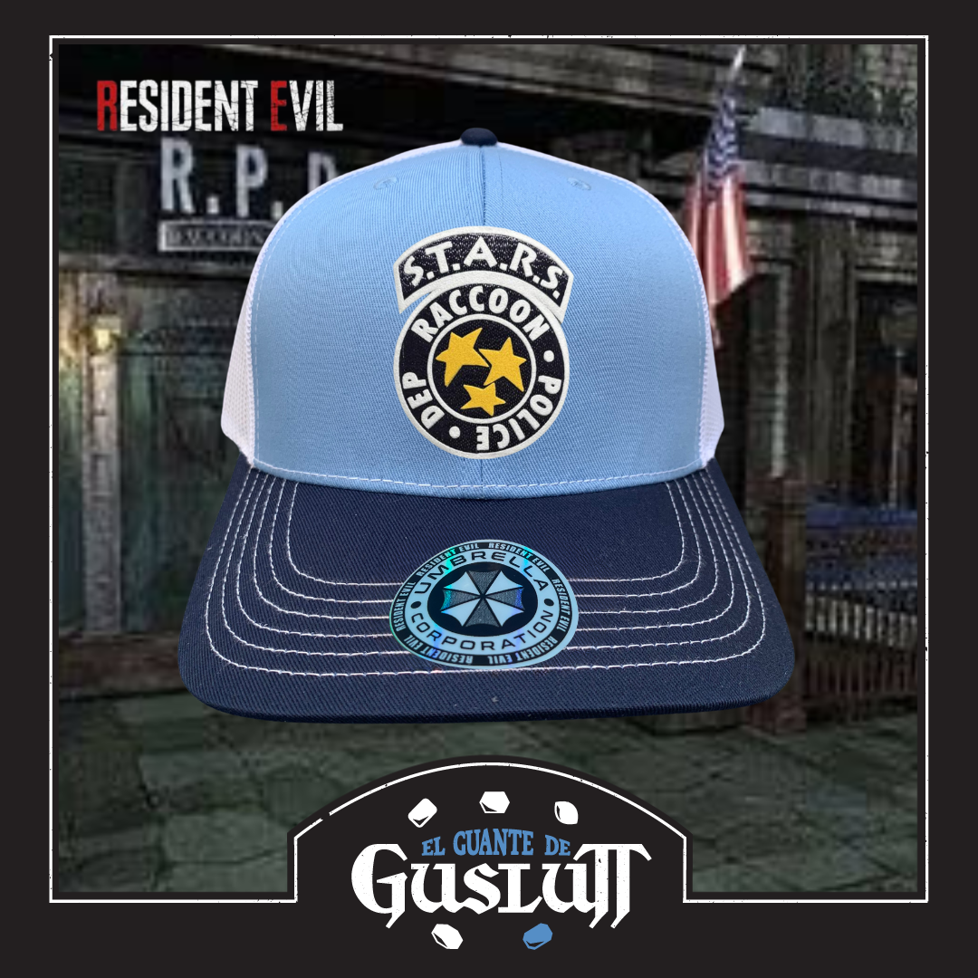 Gorra Resident Evil S.T.A.R.S. Logo Tricolor Tipo Trucker Premium