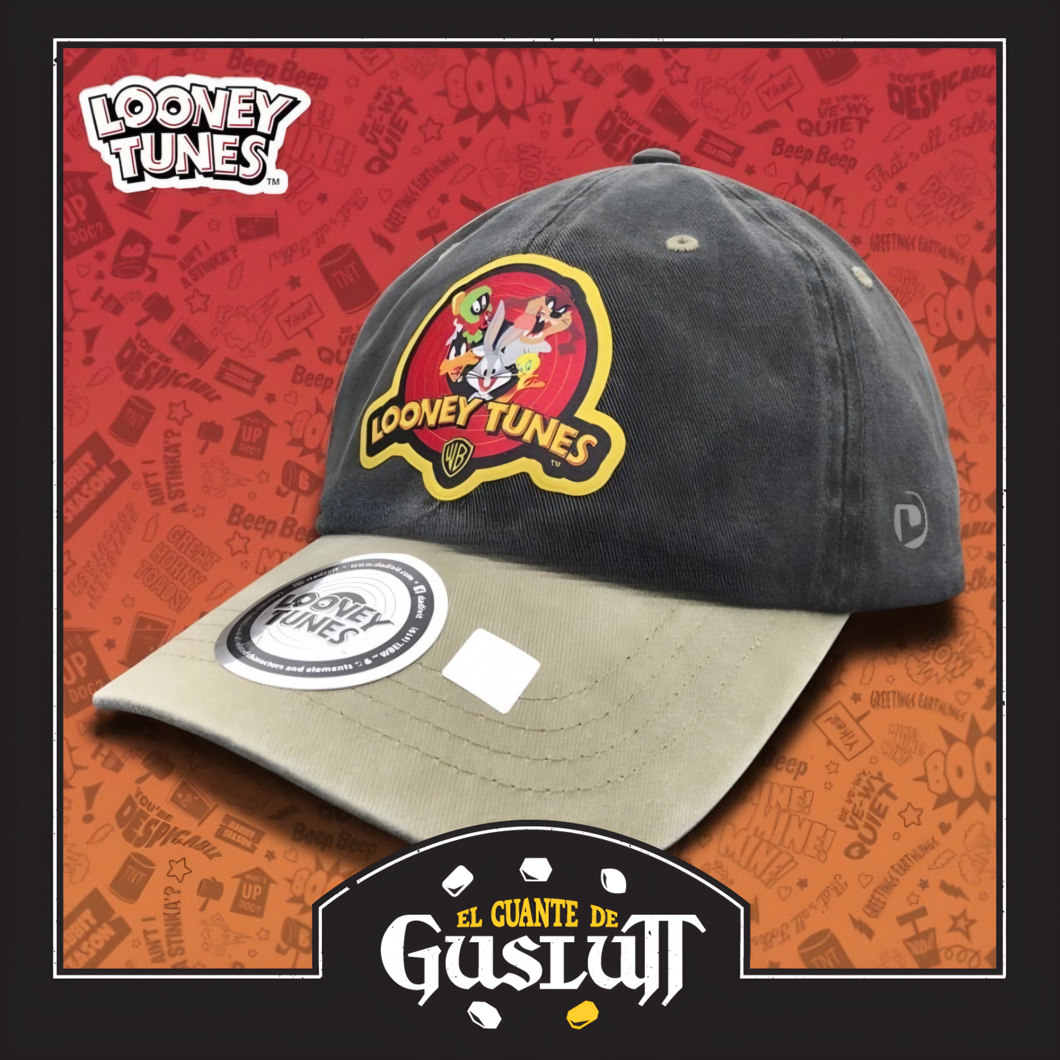 Gorra Looney Tunes Gris-Beige Vintage