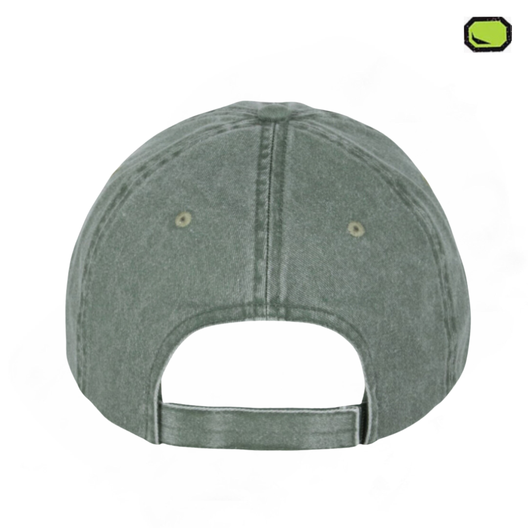 Gorra Jurassic Park Logo Clásico Rojo Verde/Beige Tipo Deslavada