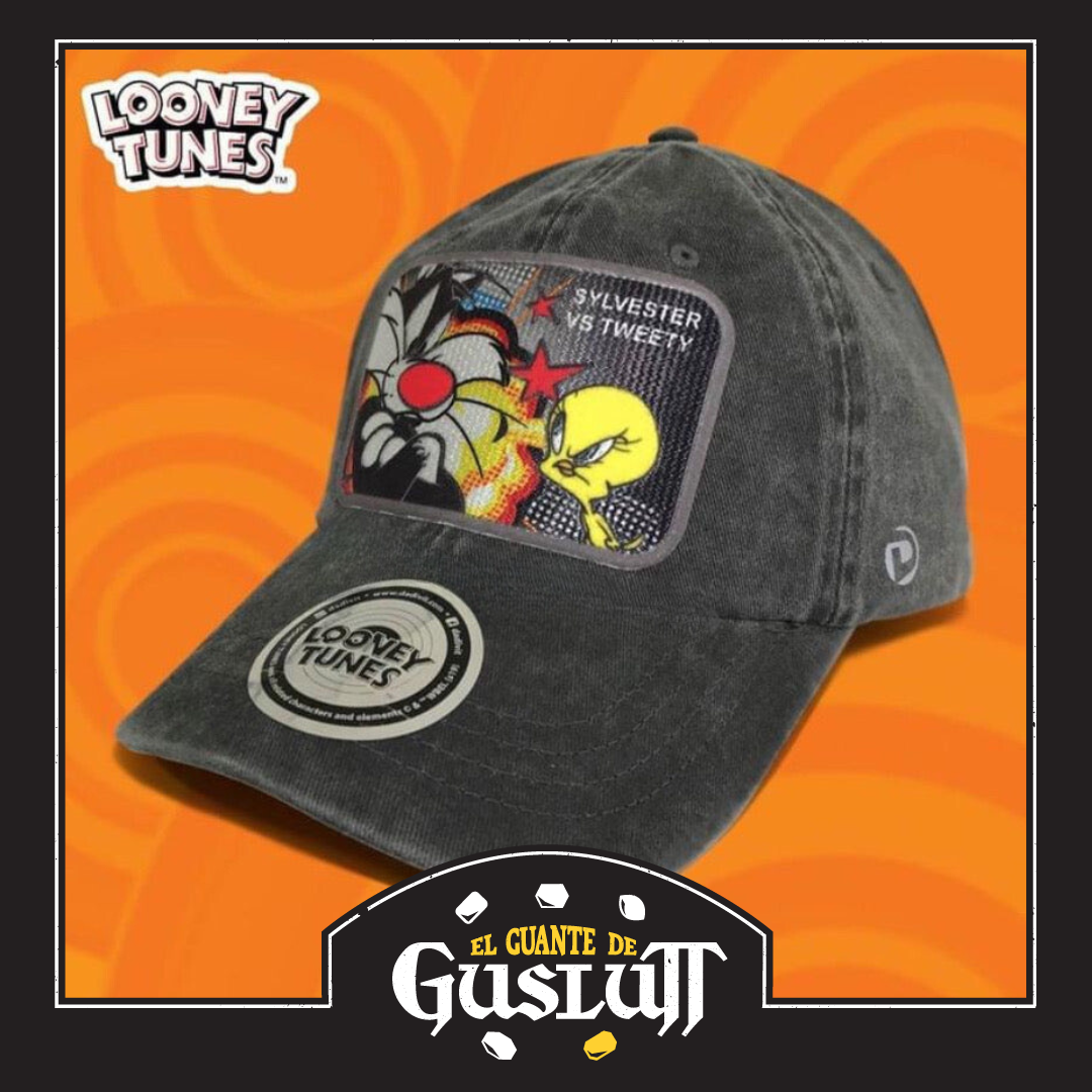 Gorra Looney Tunes Silvestre y Piolín Gris Vintage