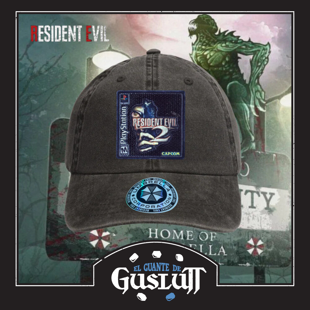 Gorra Resident Evil 2 Game Cover Gris Tipo Deslavada
