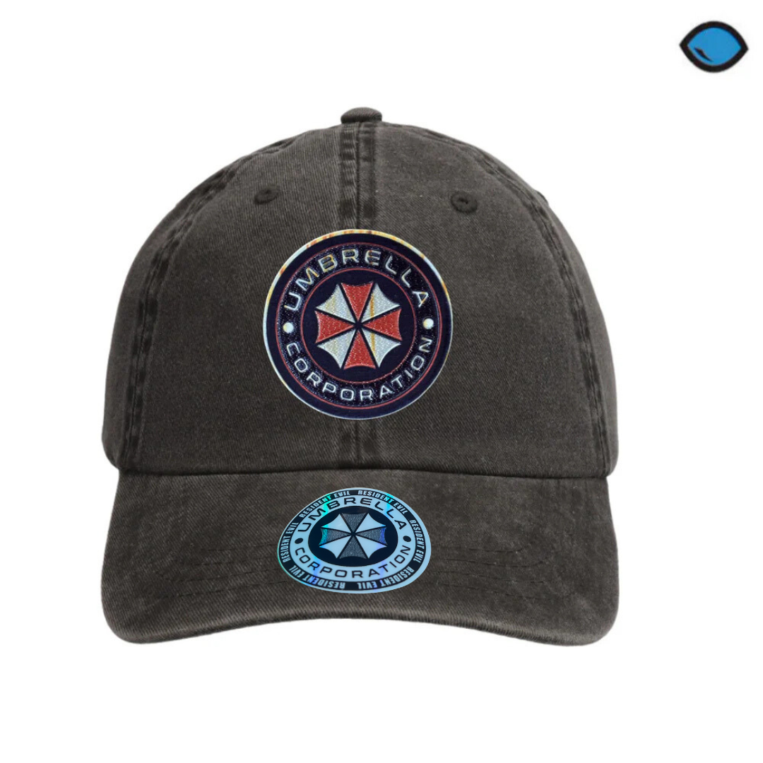 Gorra Resident Evil Umbrella Oxidized Crest Gris Tipo Deslavada