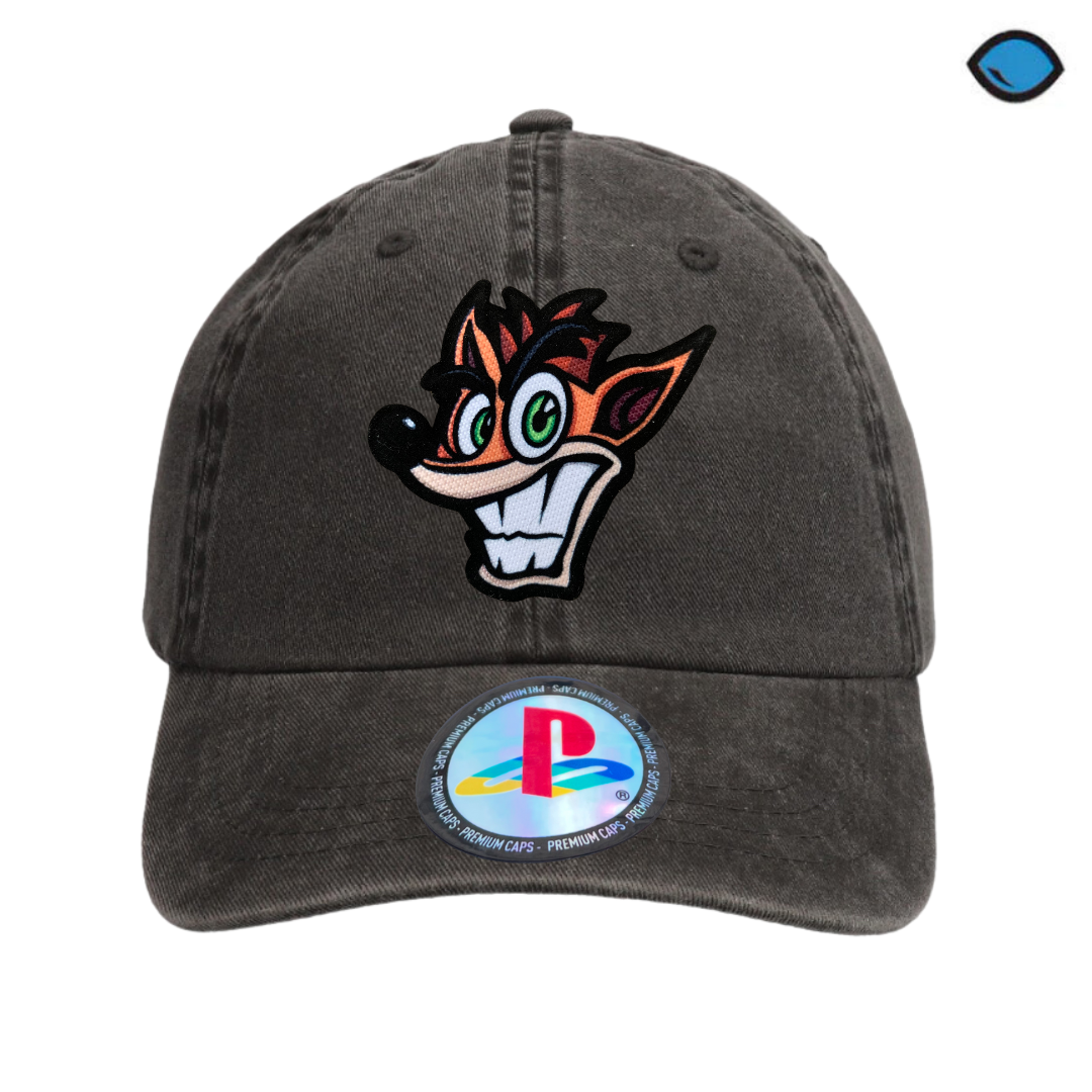 Gorra Crash Bandicoot “Crash’s Face” Gris Vintage