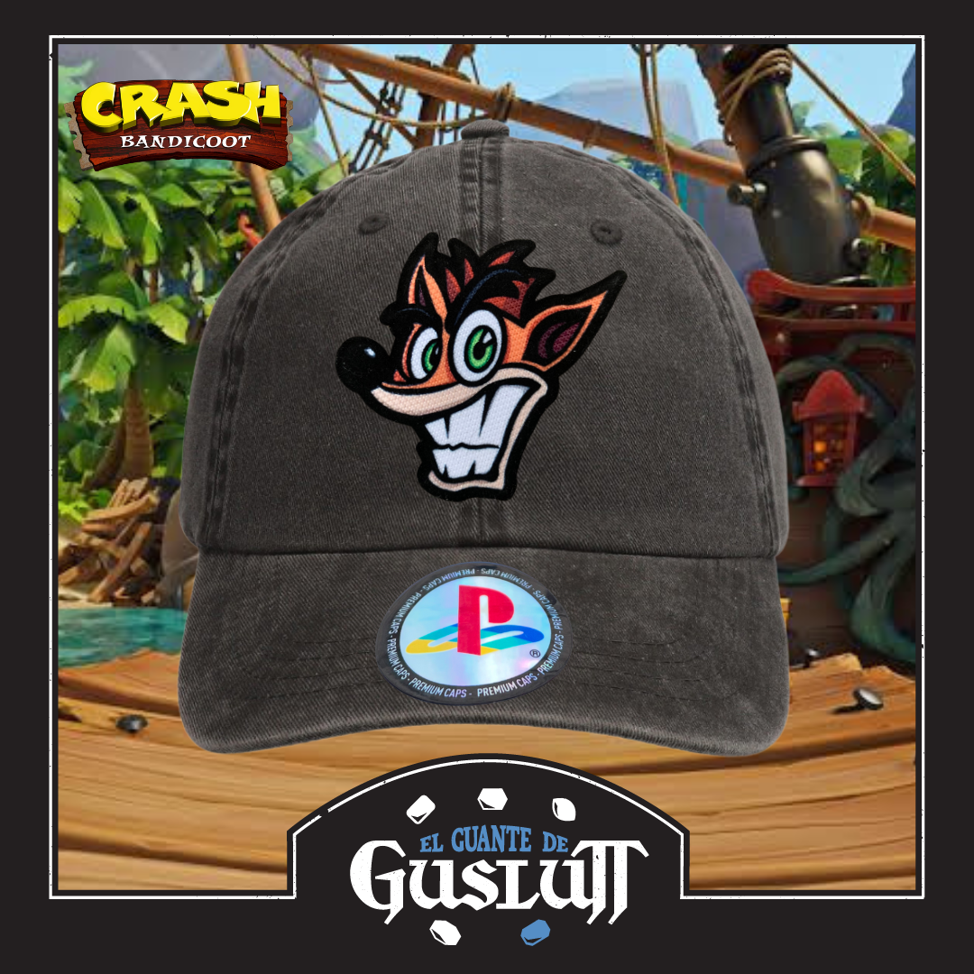 Gorra Crash Bandicoot “Crash’s Face” Gris Vintage